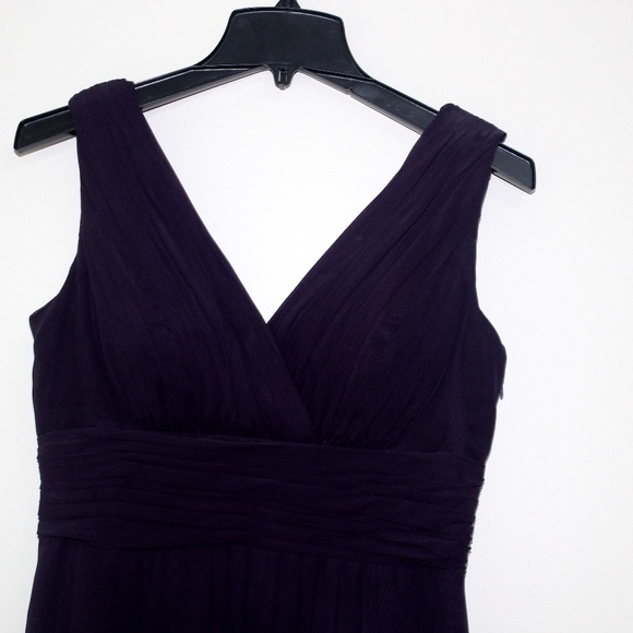 Bill Levkoff Plum Bridesmaid Dress - Size 10 - Picture 2 of 8